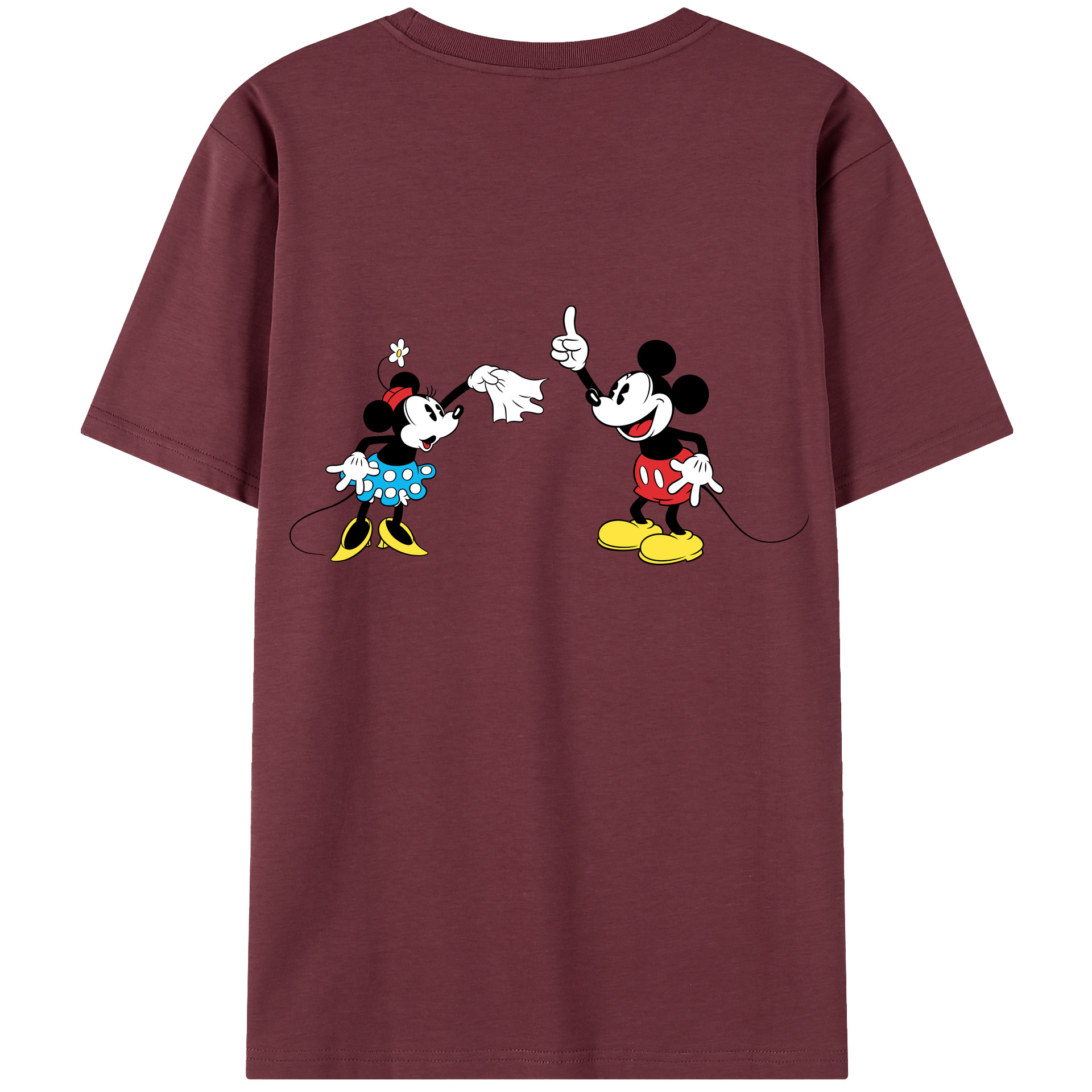 （画像用） ミッキーマウス Mickey Mouse 綿100％半袖Tシャツ（背面プリント）